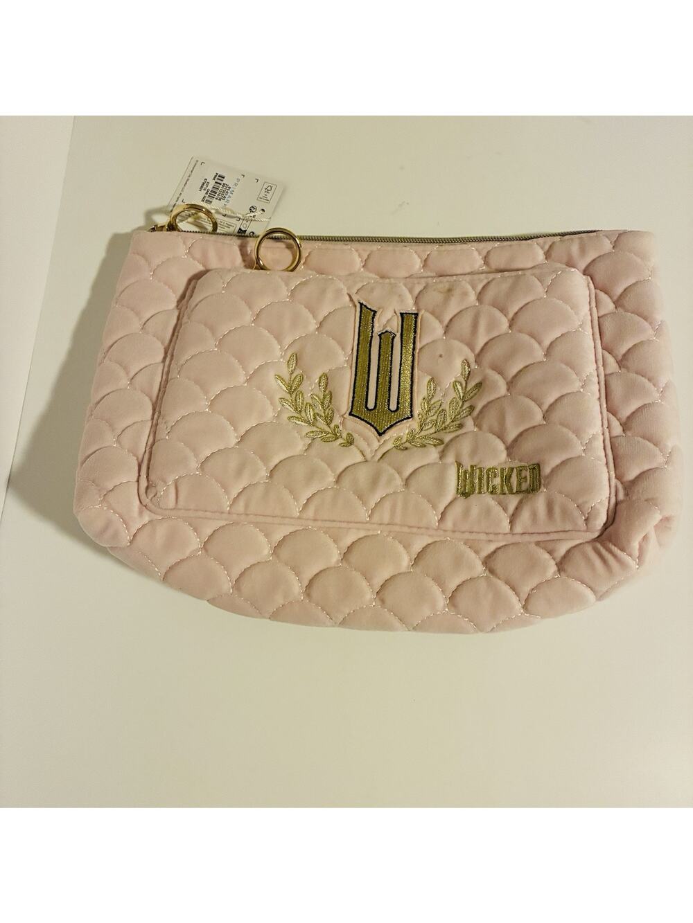 Wicked Pink Quilted Cosmetic Bag Makeup Organizer Zipper Pouch 12" x 8"